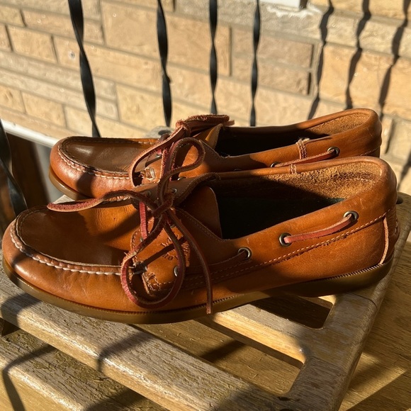 Land Rover 2 Eye Genuine Handsewn Men’s Boat Shoes Size 9 - Picture 5 of 11